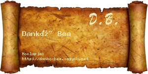 Dankó Bea névjegykártya